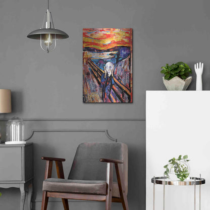 Luxe Metal Art 'The Scream' by Grey, Metal Wall Art,16x24