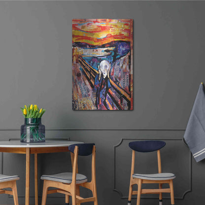 Luxe Metal Art 'The Scream' by Grey, Metal Wall Art,24x36