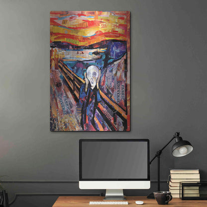 Luxe Metal Art 'The Scream' by Grey, Metal Wall Art,24x36