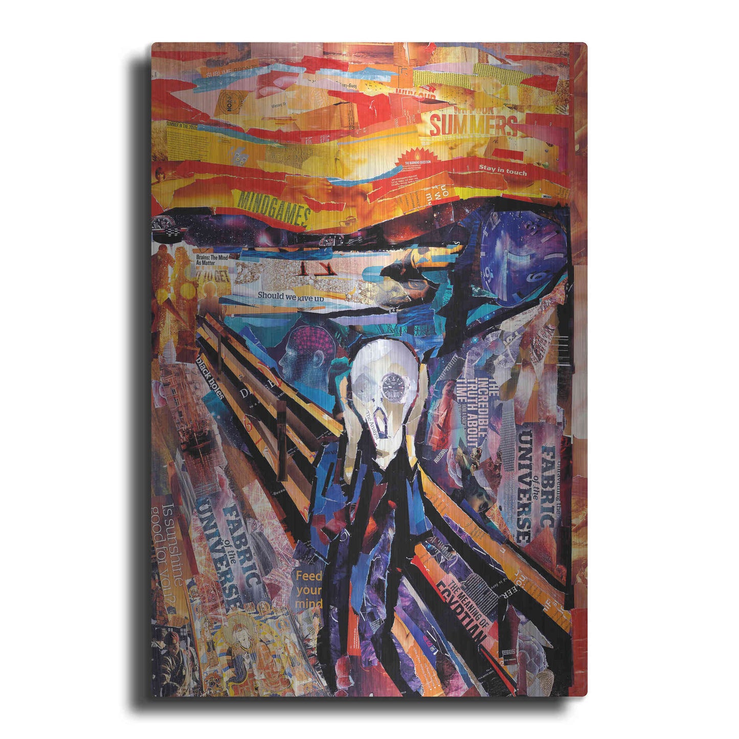 Luxe Metal Art 'The Scream' by Grey, Metal Wall Art