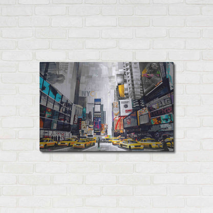 Luxe Metal Art 'Times Square' by Grey, Metal Wall Art,36x24