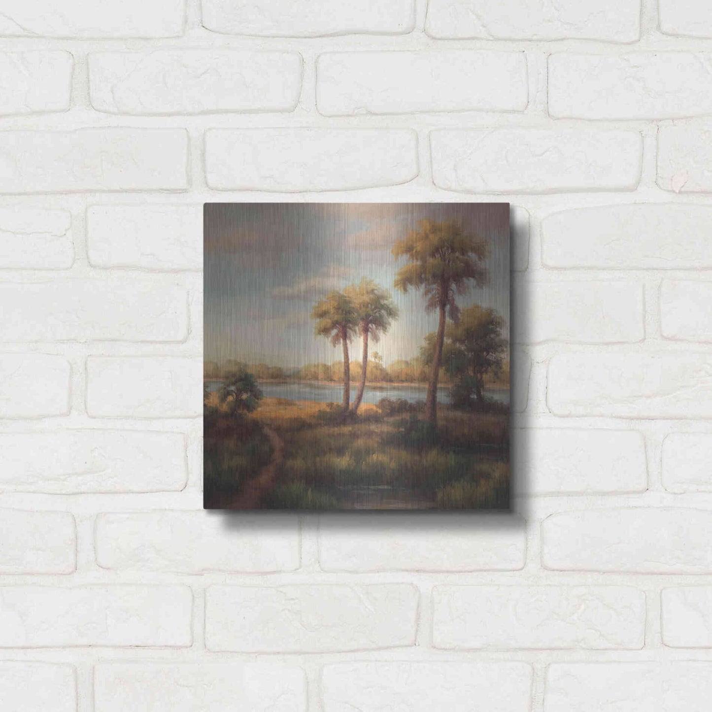 Luxe Metal Art 'In the Tropics I' by Haibin, Metal Wall Art,12x12