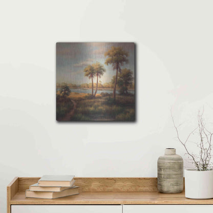 Luxe Metal Art 'In the Tropics I' by Haibin, Metal Wall Art,12x12