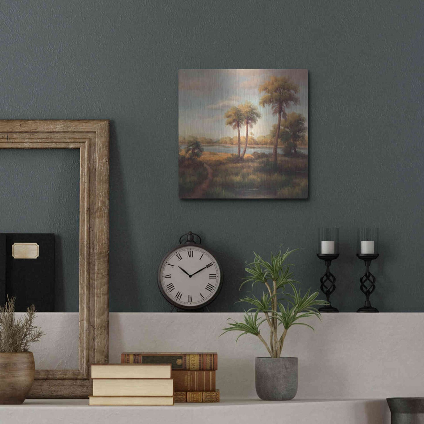 Luxe Metal Art 'In the Tropics I' by Haibin, Metal Wall Art,12x12