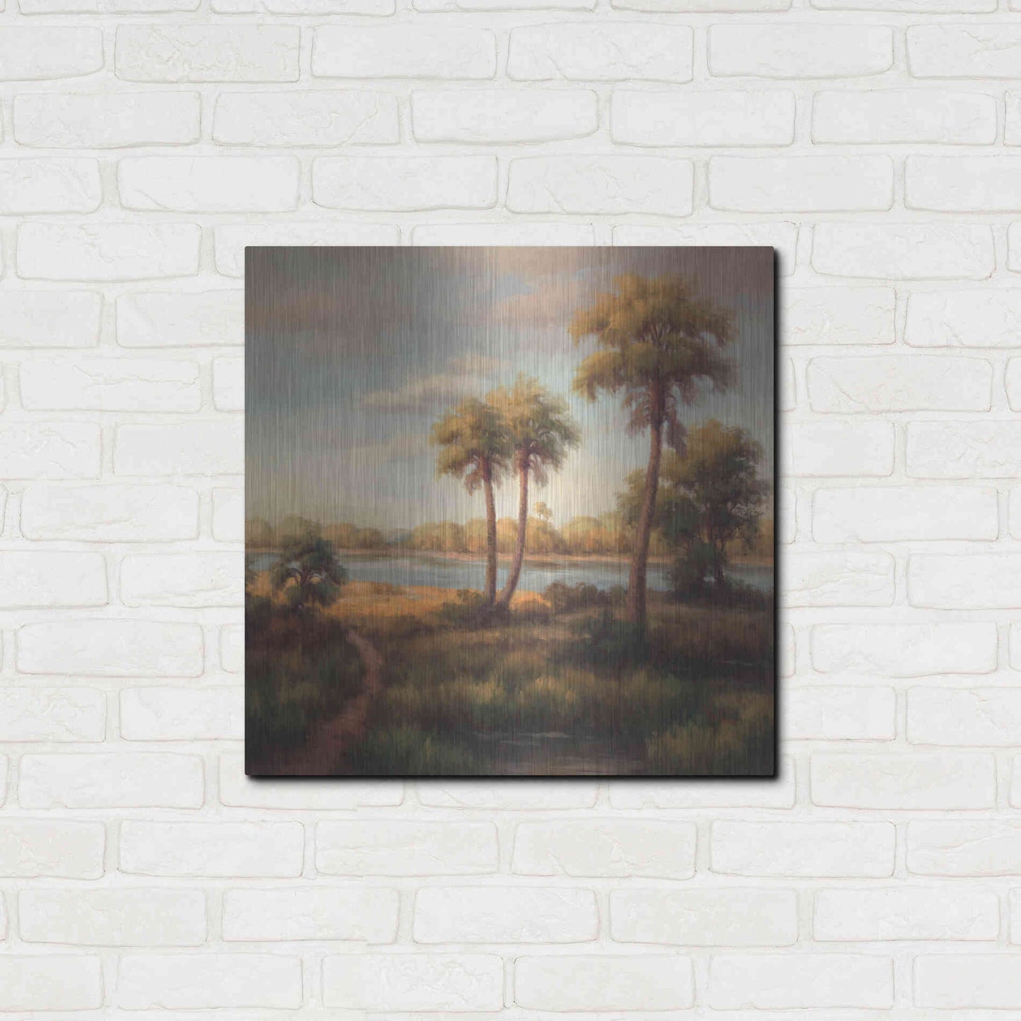 Luxe Metal Art 'In the Tropics I' by Haibin, Metal Wall Art,24x24