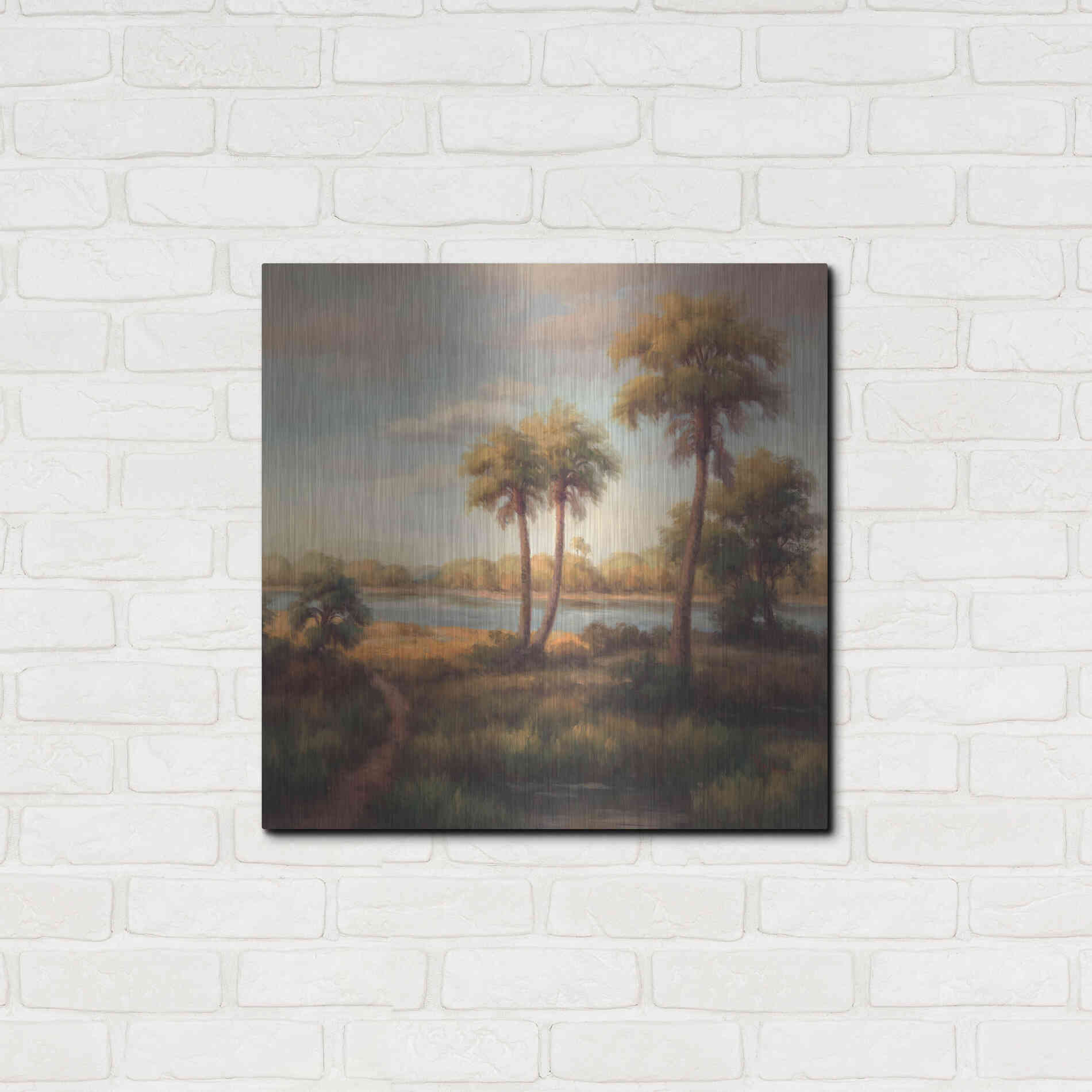 Luxe Metal Art 'In the Tropics I' by Haibin, Metal Wall Art,24x24