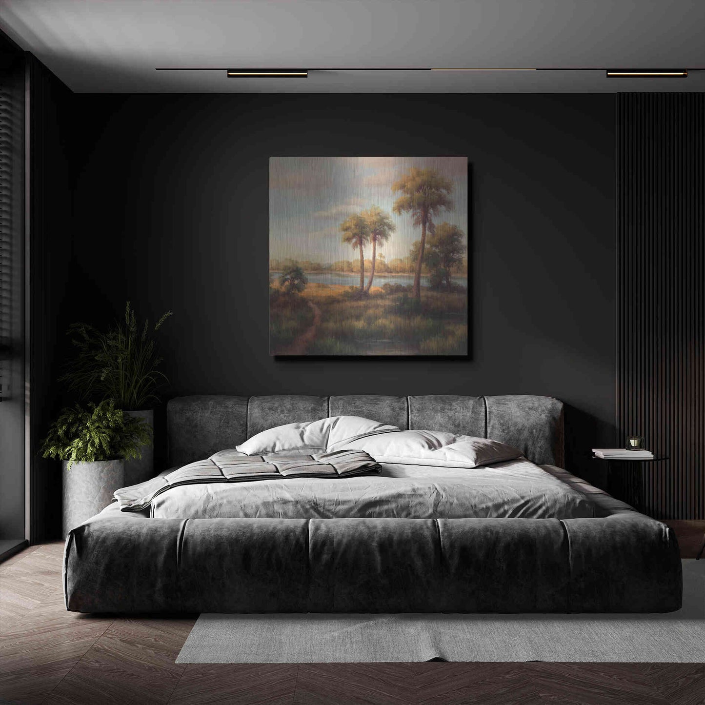 Luxe Metal Art 'In the Tropics I' by Haibin, Metal Wall Art,24x24