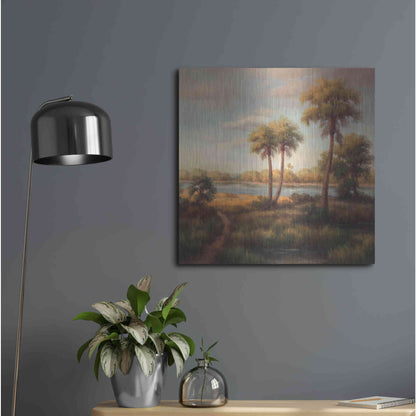 Luxe Metal Art 'In the Tropics I' by Haibin, Metal Wall Art,24x24