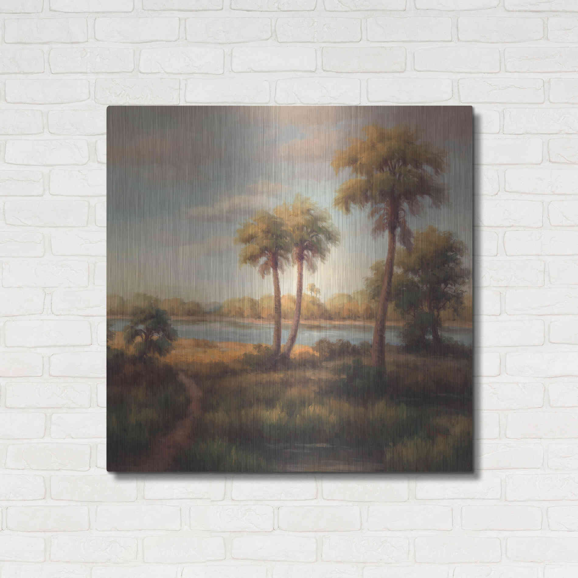 Luxe Metal Art 'In the Tropics I' by Haibin, Metal Wall Art,36x36
