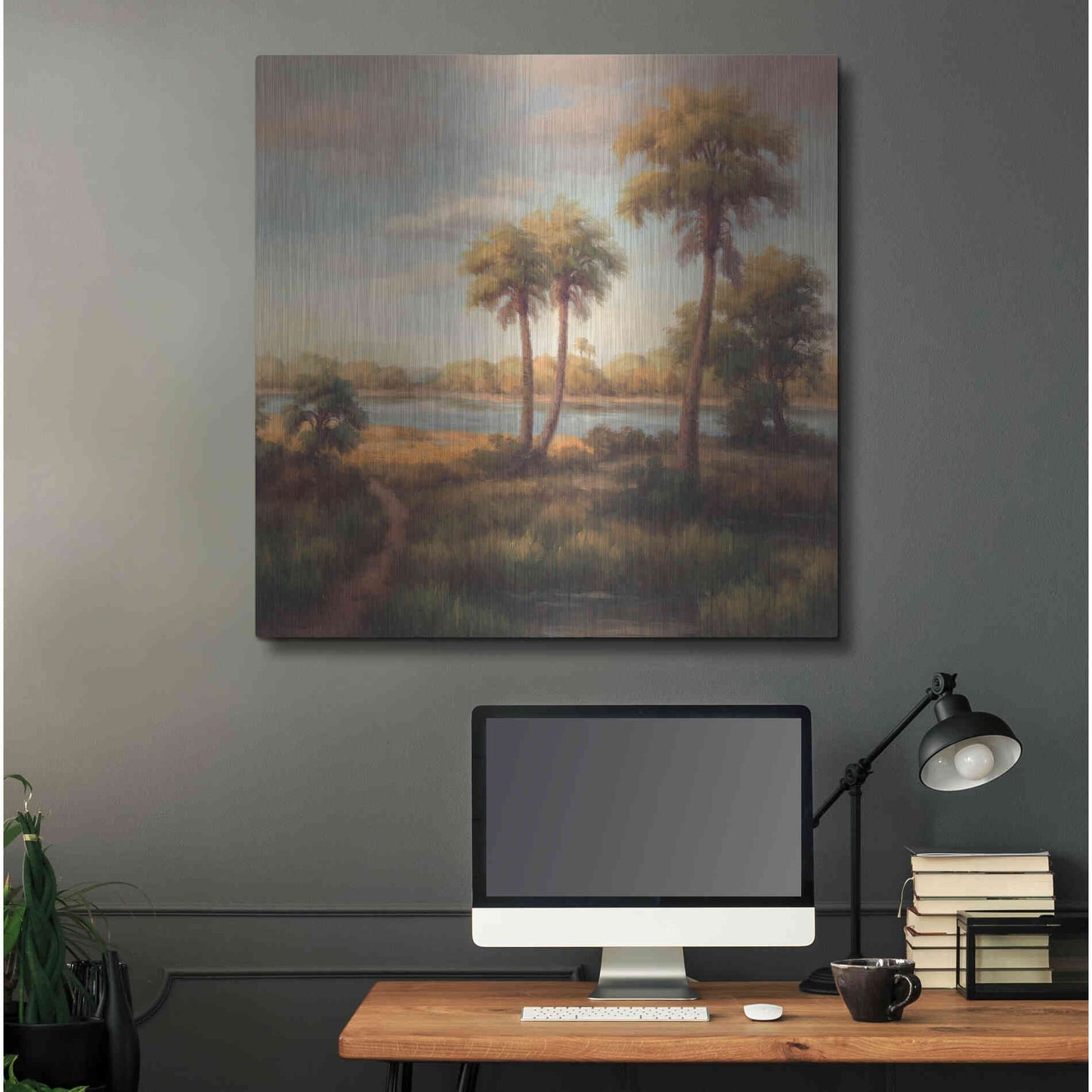 Luxe Metal Art 'In the Tropics I' by Haibin, Metal Wall Art,36x36