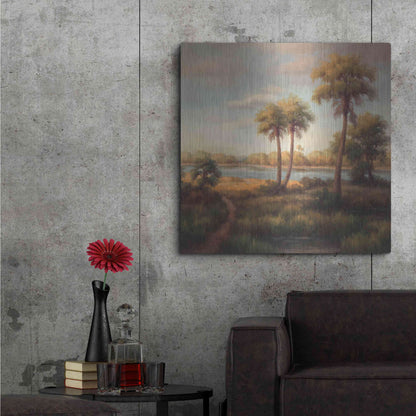 Luxe Metal Art 'In the Tropics I' by Haibin, Metal Wall Art,36x36
