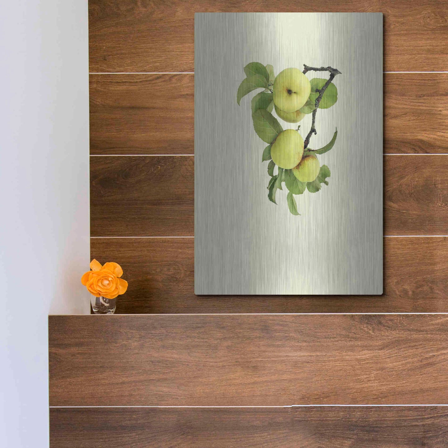 Luxe Metal Art 'Apple tree I' by Incado, Metal Wall Art,12x16