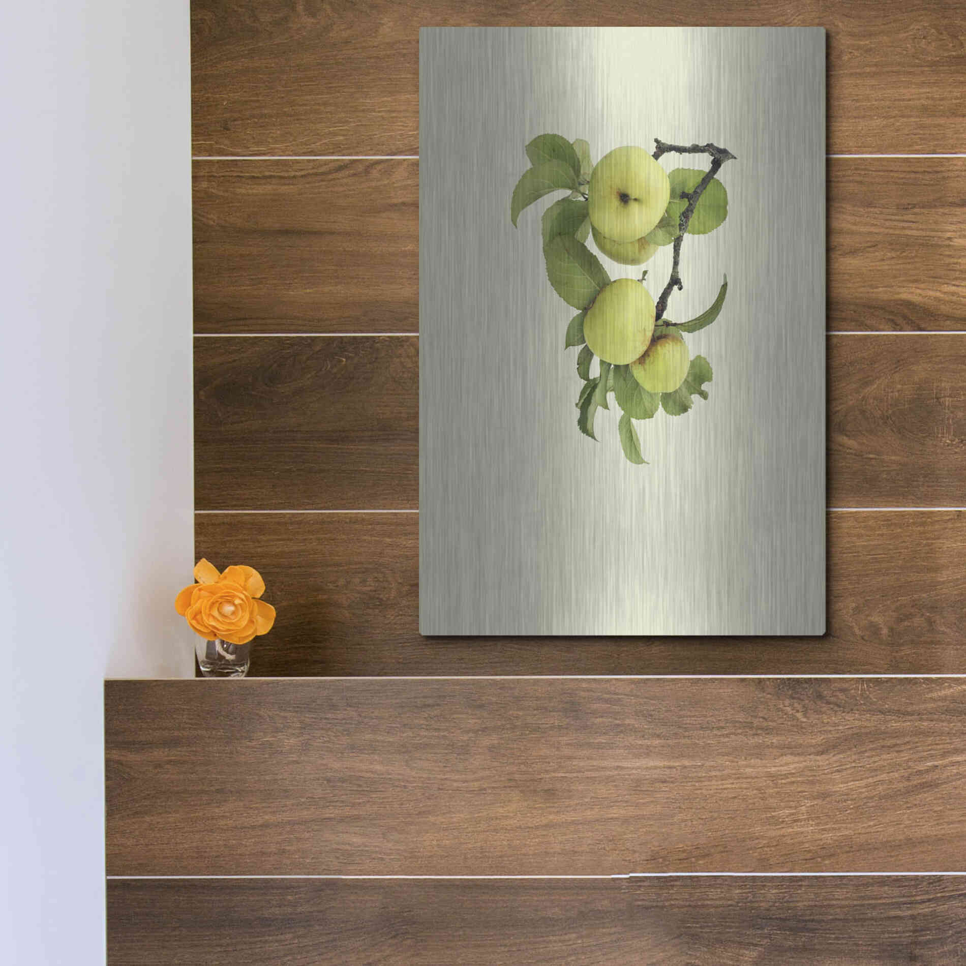 Luxe Metal Art 'Apple tree I' by Incado, Metal Wall Art,12x16