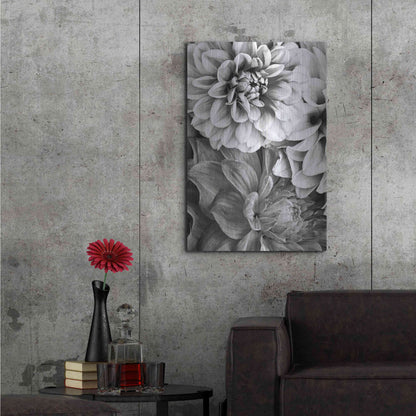 Luxe Metal Art 'B&W Flower 2' by Incado, Metal Wall Art,24x36