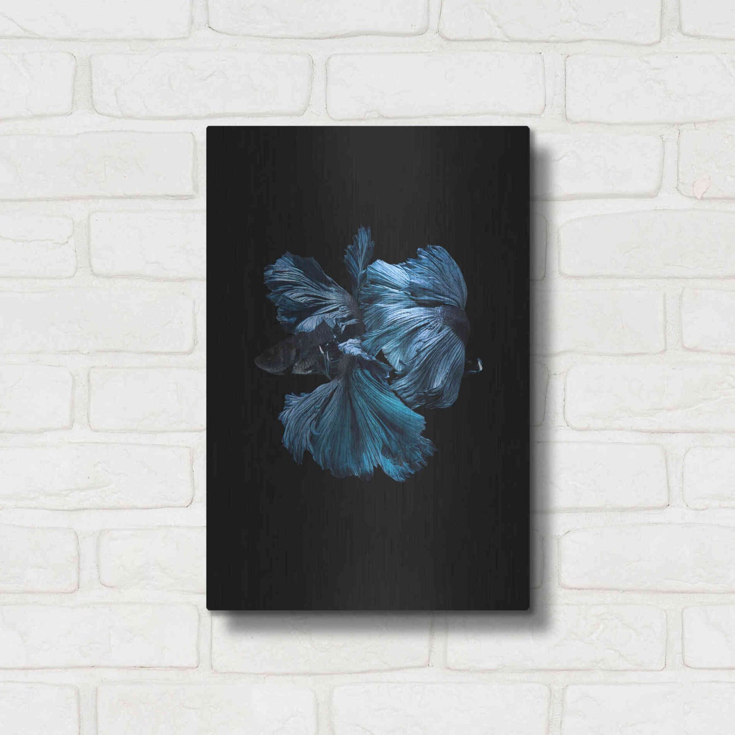 Luxe Metal Art 'Blue Betta' by Incado, Metal Wall Art,12x16