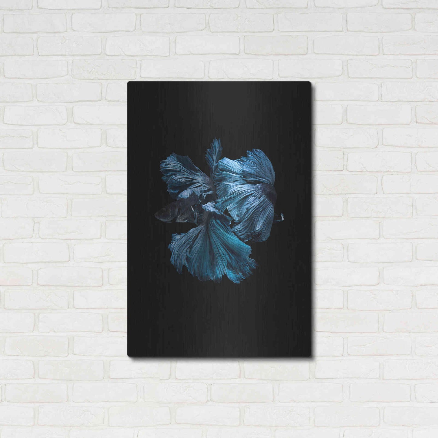 Luxe Metal Art 'Blue Betta' by Incado, Metal Wall Art,24x36