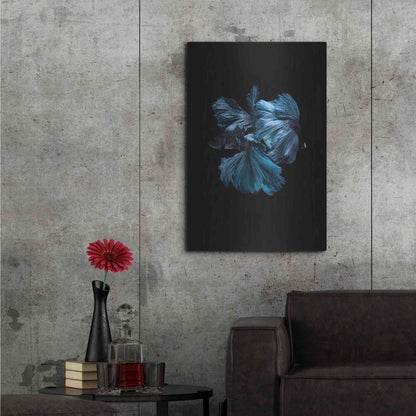 Luxe Metal Art 'Blue Betta' by Incado, Metal Wall Art,24x36