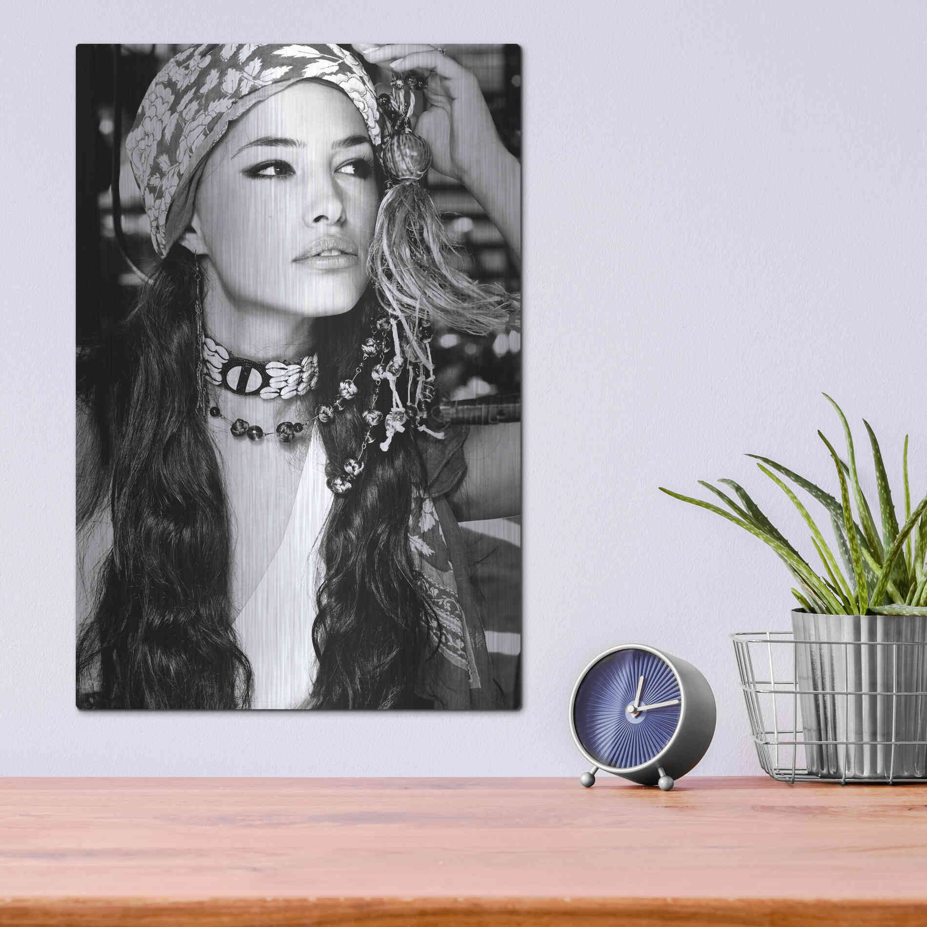 Luxe Metal Art 'Bohemian Beauty' by Incado, Metal Wall Art,12x16