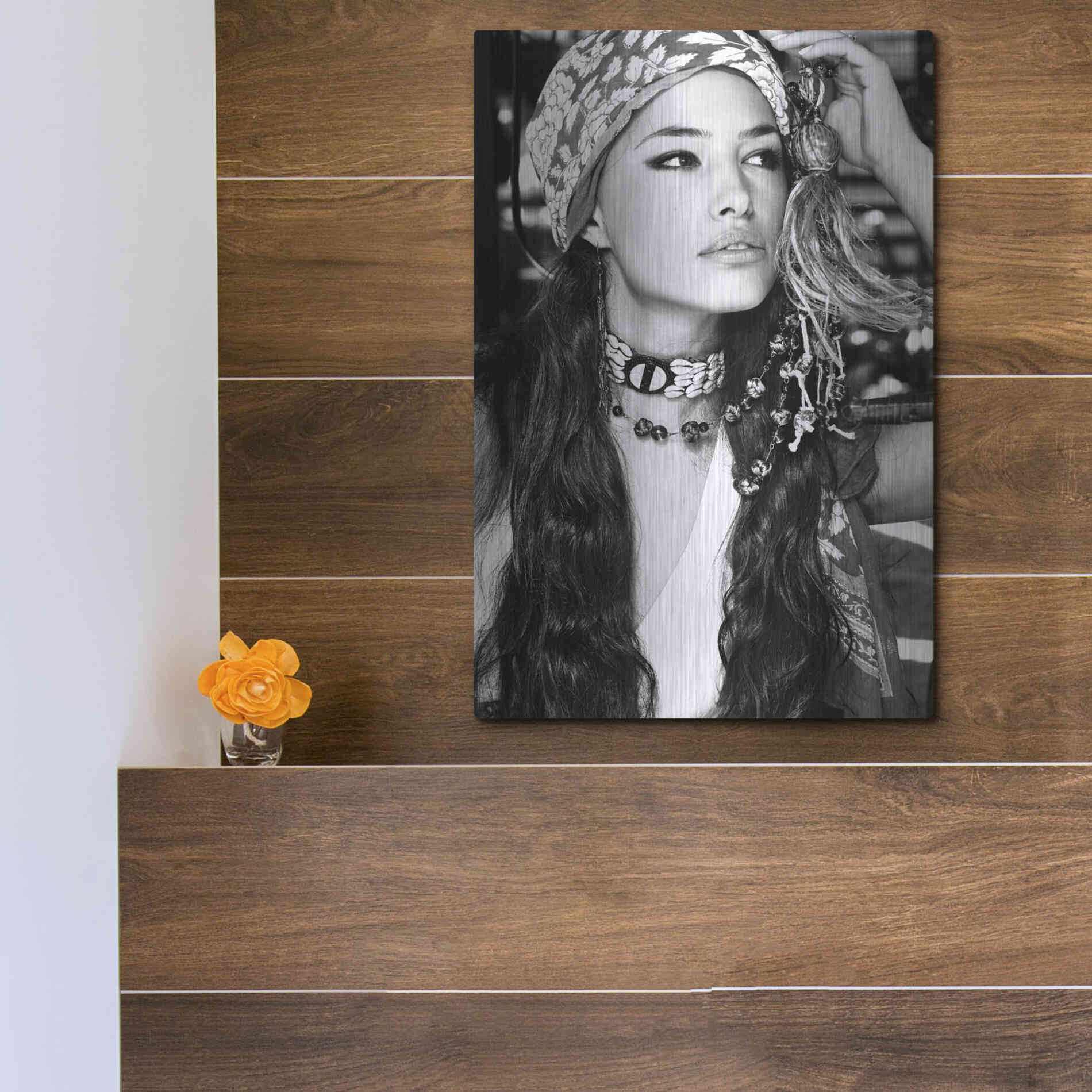 Luxe Metal Art 'Bohemian Beauty' by Incado, Metal Wall Art,12x16