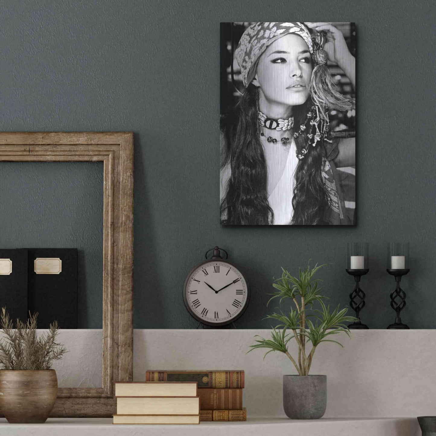 Luxe Metal Art 'Bohemian Beauty' by Incado, Metal Wall Art,12x16