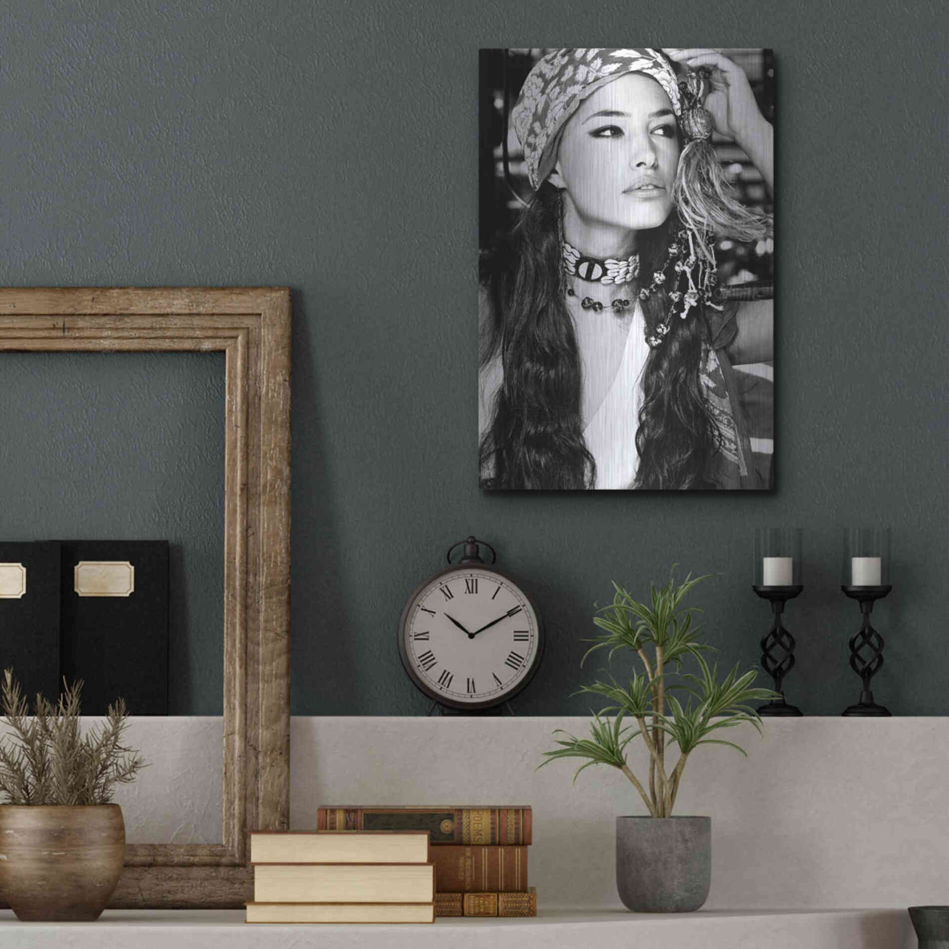 Luxe Metal Art 'Bohemian Beauty' by Incado, Metal Wall Art,12x16