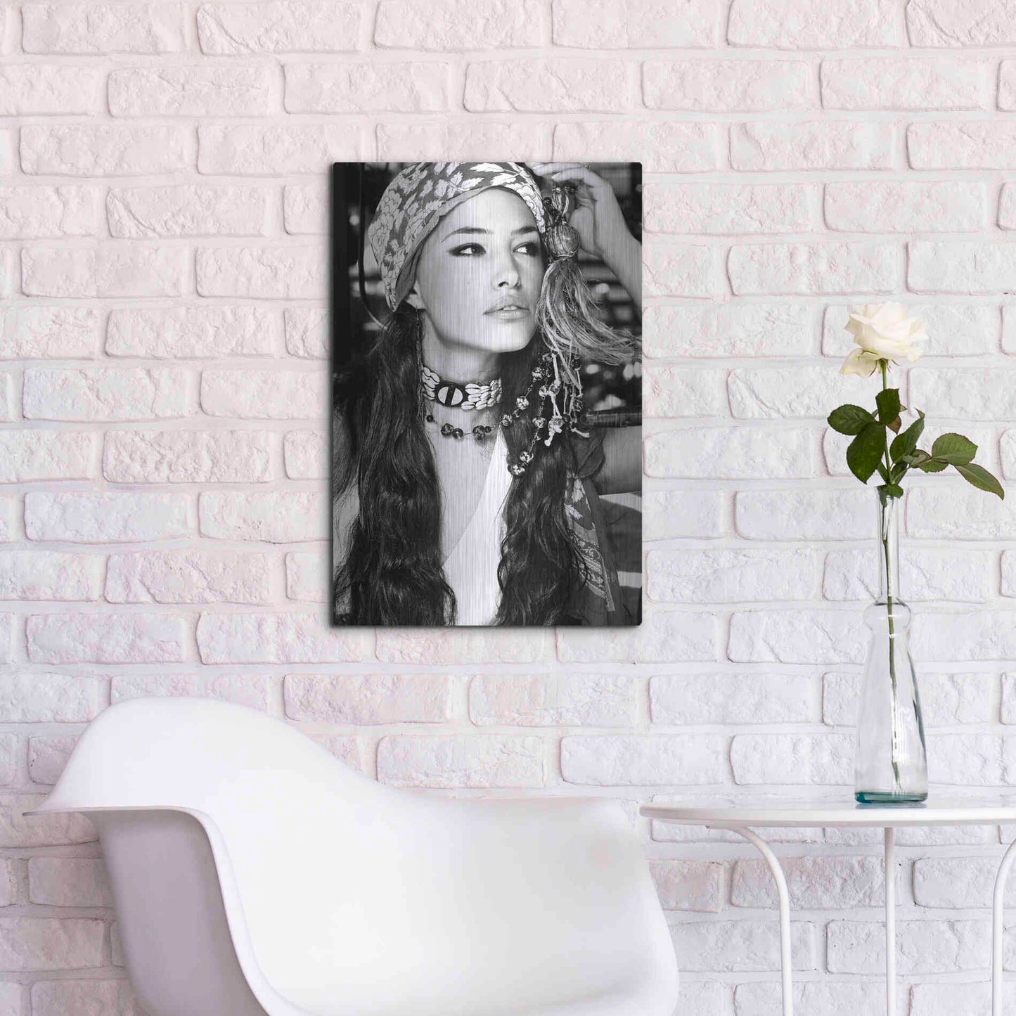 Luxe Metal Art 'Bohemian Beauty' by Incado, Metal Wall Art,16x24