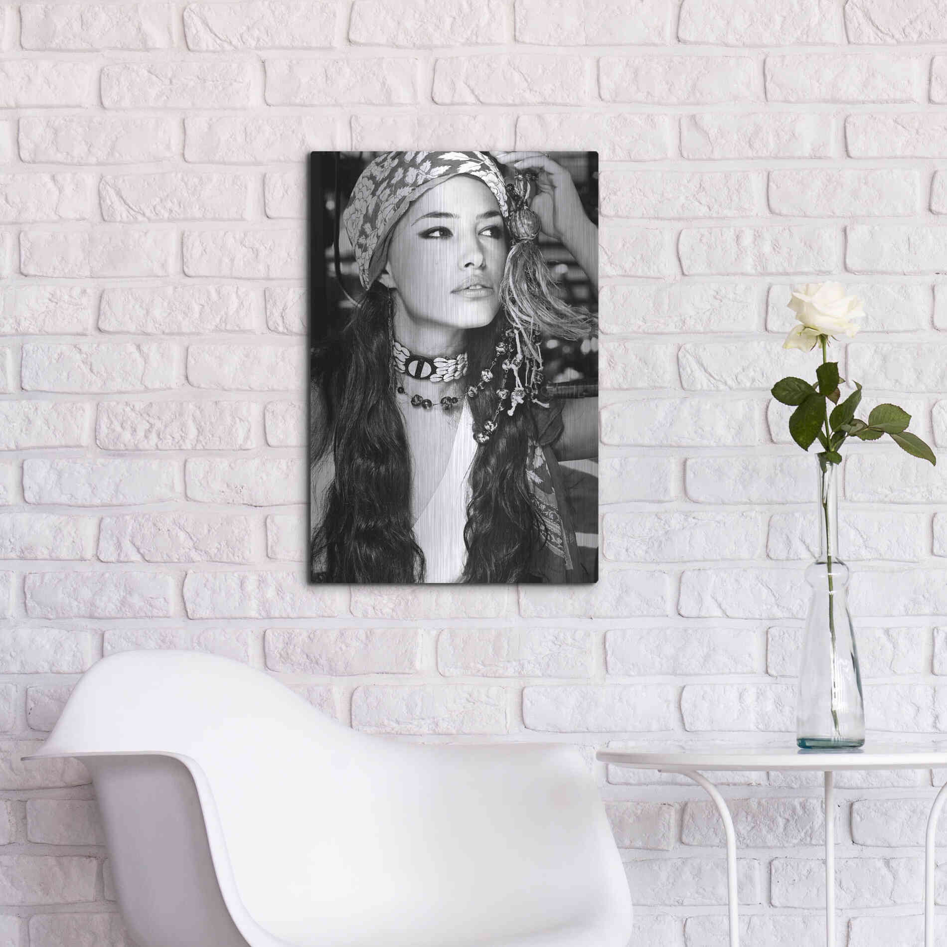 Luxe Metal Art 'Bohemian Beauty' by Incado, Metal Wall Art,16x24