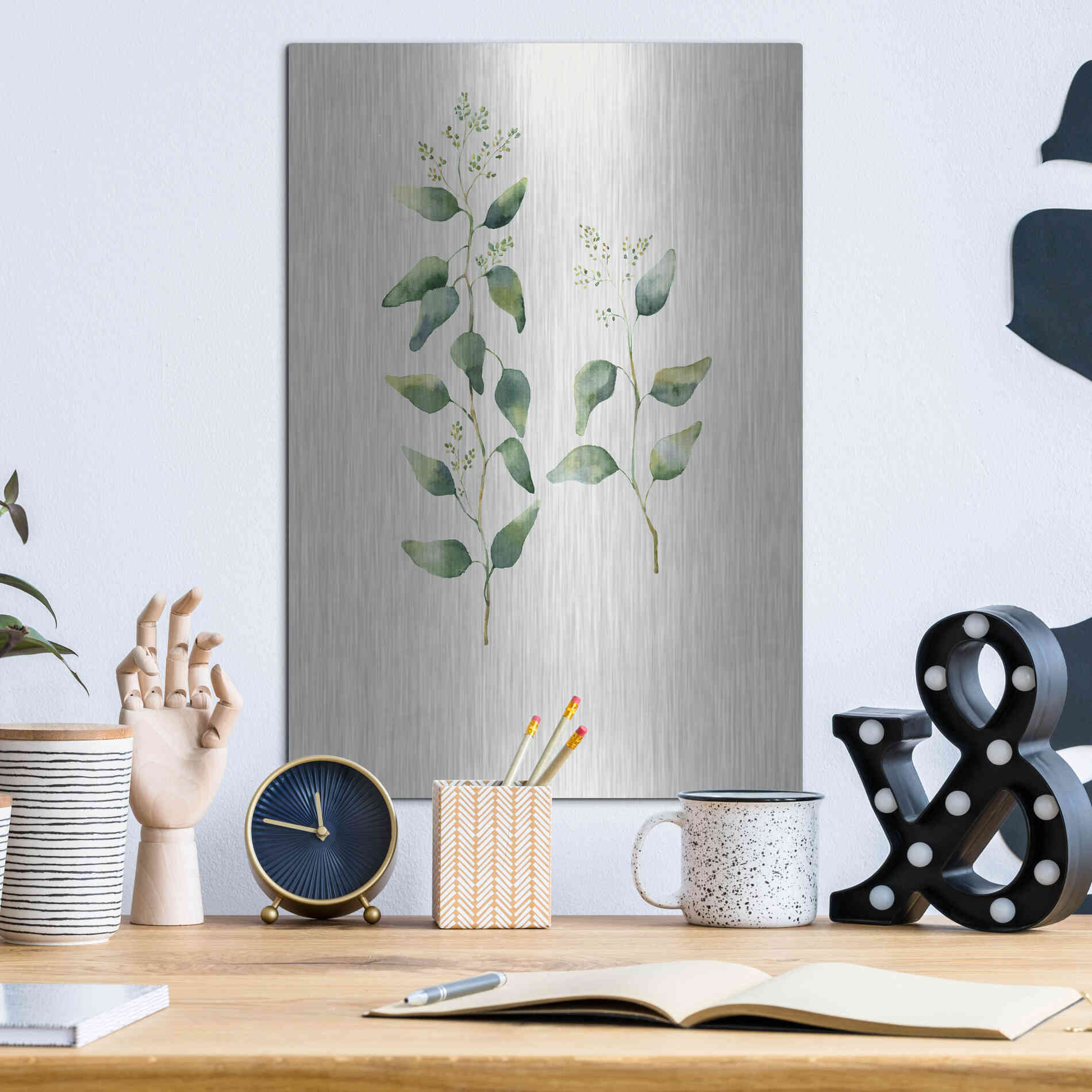 Luxe Metal Art 'Botanical II' by Incado, Metal Wall Art,12x16