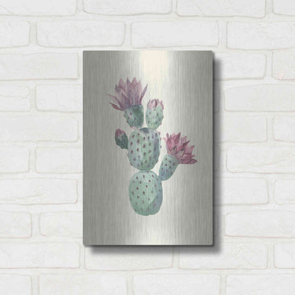 Luxe Metal Art 'Cactus on Yellow' by Incado, Metal Wall Art,12x16