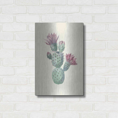 Luxe Metal Art 'Cactus on Yellow' by Incado, Metal Wall Art,16x24