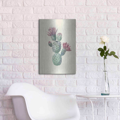 Luxe Metal Art 'Cactus on Yellow' by Incado, Metal Wall Art,16x24