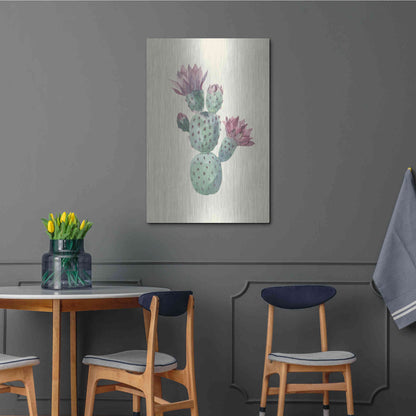 Luxe Metal Art 'Cactus on Yellow' by Incado, Metal Wall Art,24x36