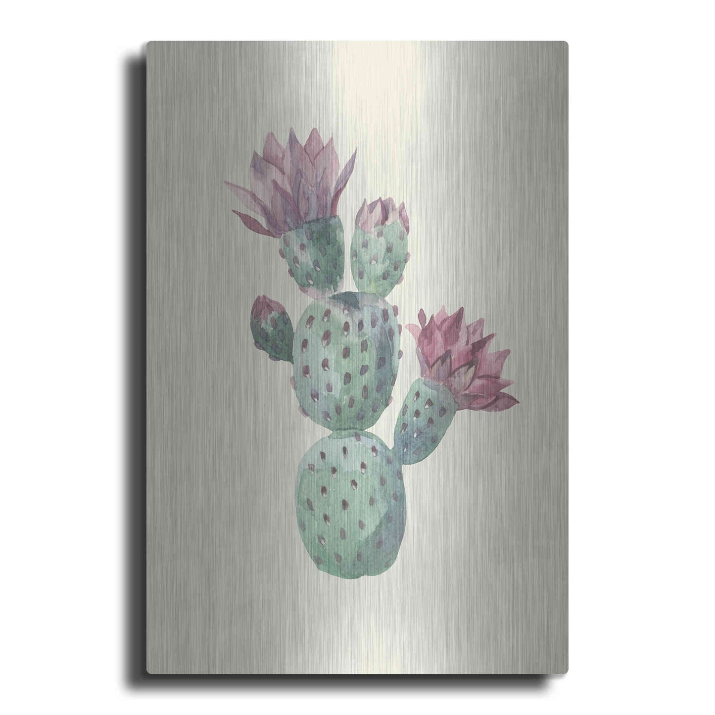 Luxe Metal Art 'Cactus on Yellow' by Incado, Metal Wall Art