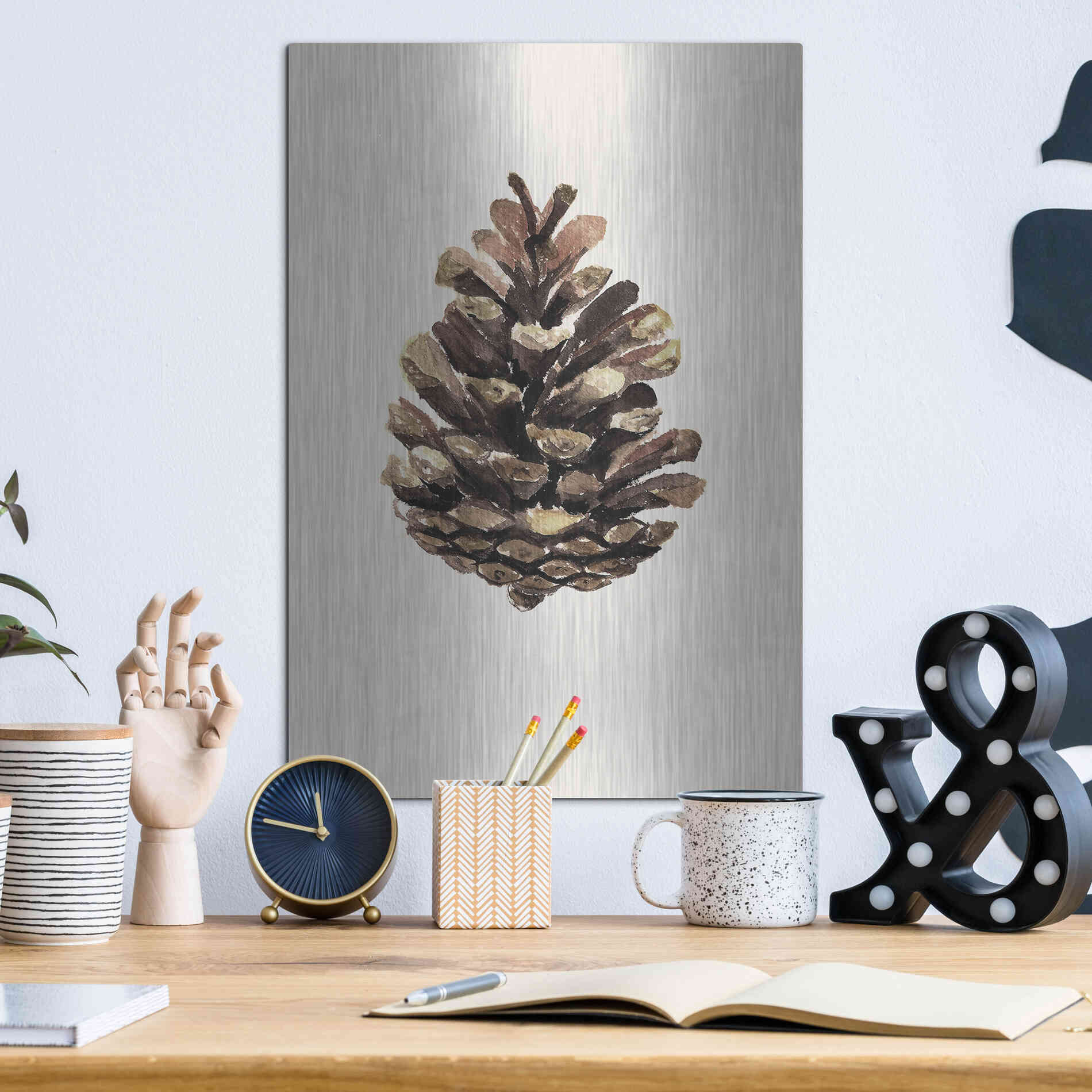 Luxe Metal Art 'Cone' by Incado, Metal Wall Art,12x16