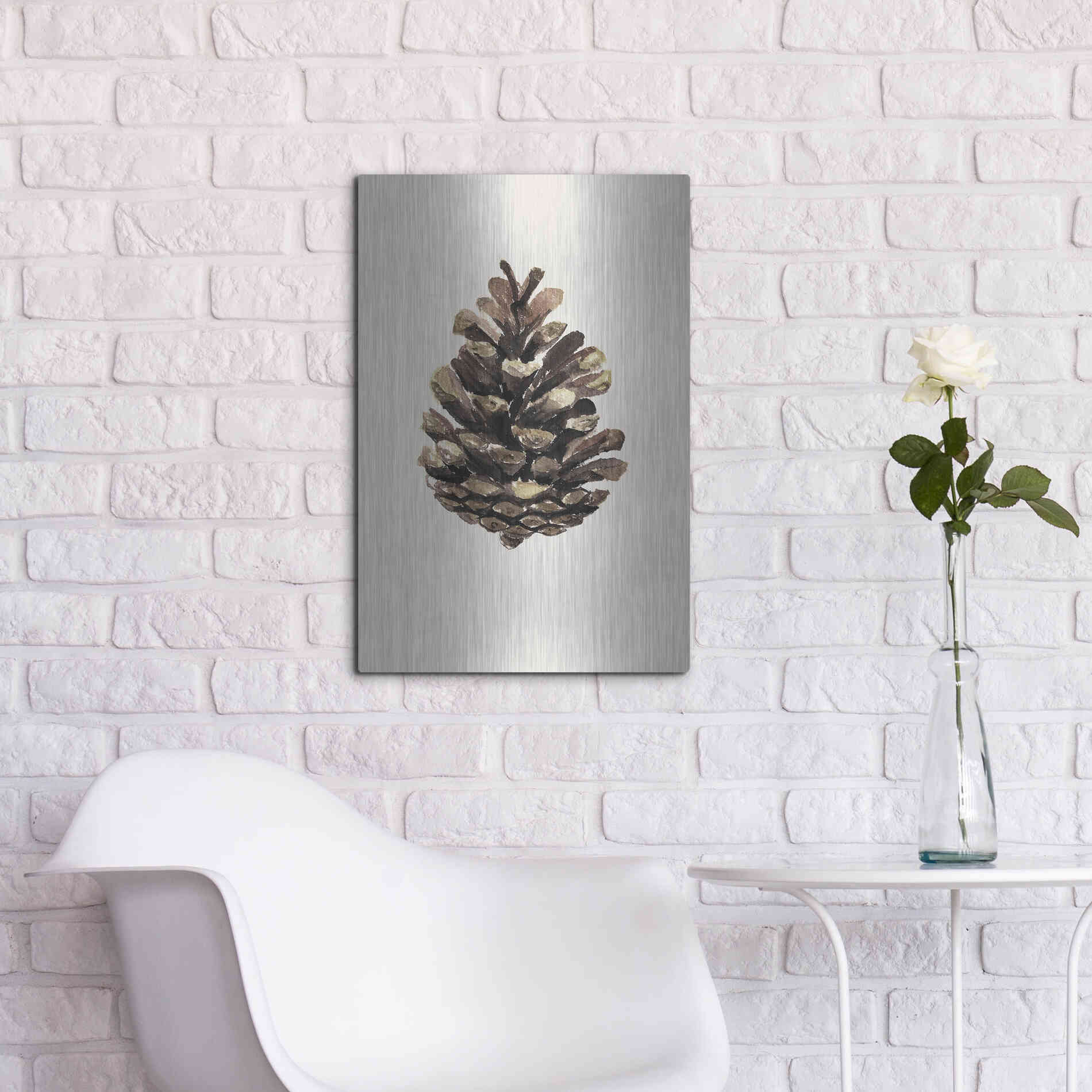Luxe Metal Art 'Cone' by Incado, Metal Wall Art,16x24