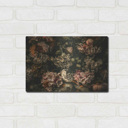 Luxe Metal Art 'Dark Floral Arrangement' by Incado, Metal Wall Art,16x12