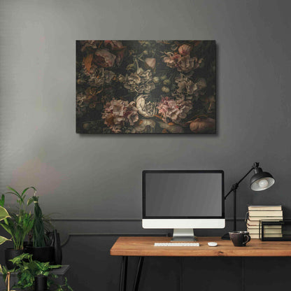 Luxe Metal Art 'Dark Floral Arrangement' by Incado, Metal Wall Art,36x24