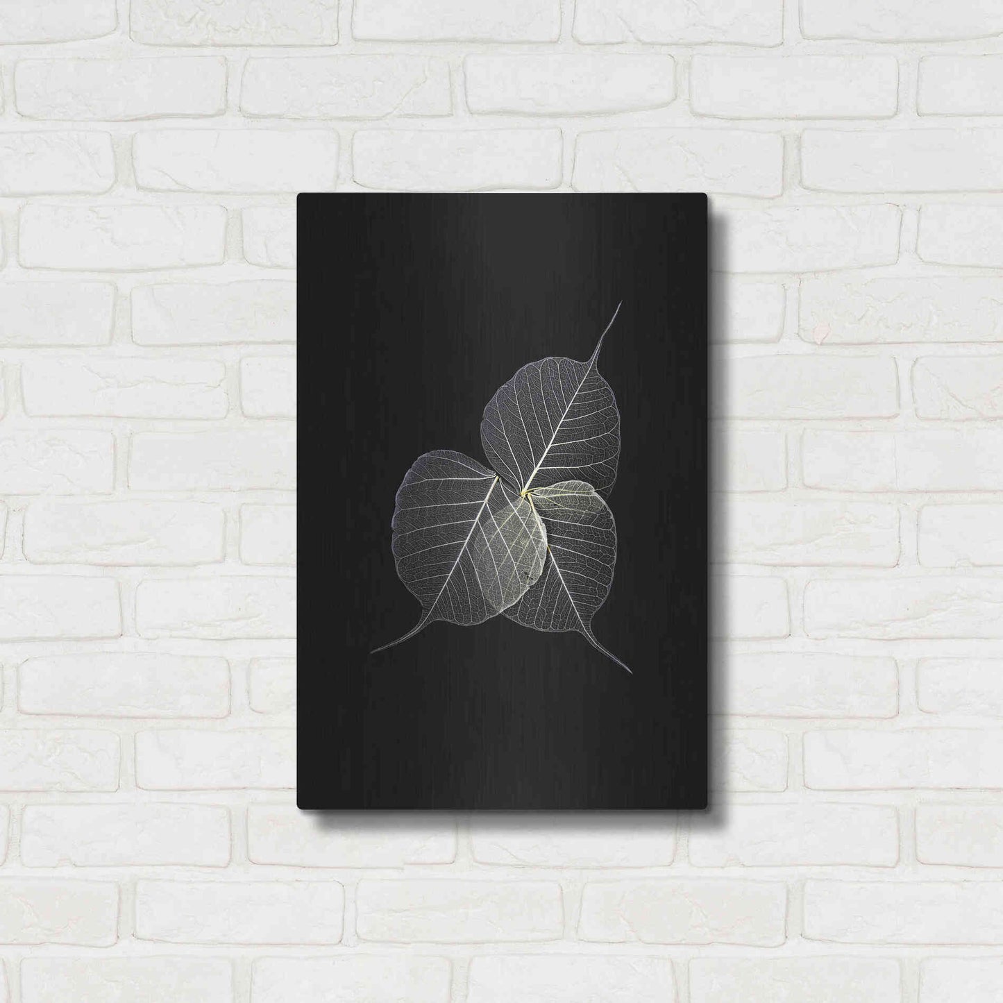 Luxe Metal Art 'Dark Leaves' by Incado, Metal Wall Art,16x24
