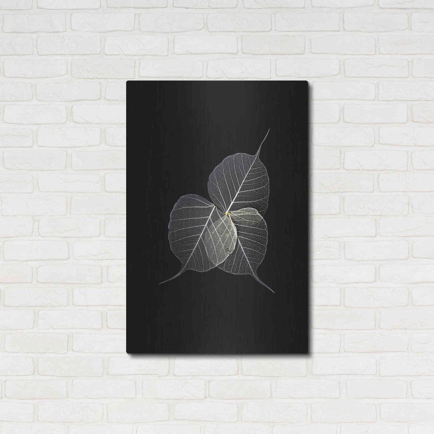 Luxe Metal Art 'Dark Leaves' by Incado, Metal Wall Art,24x36