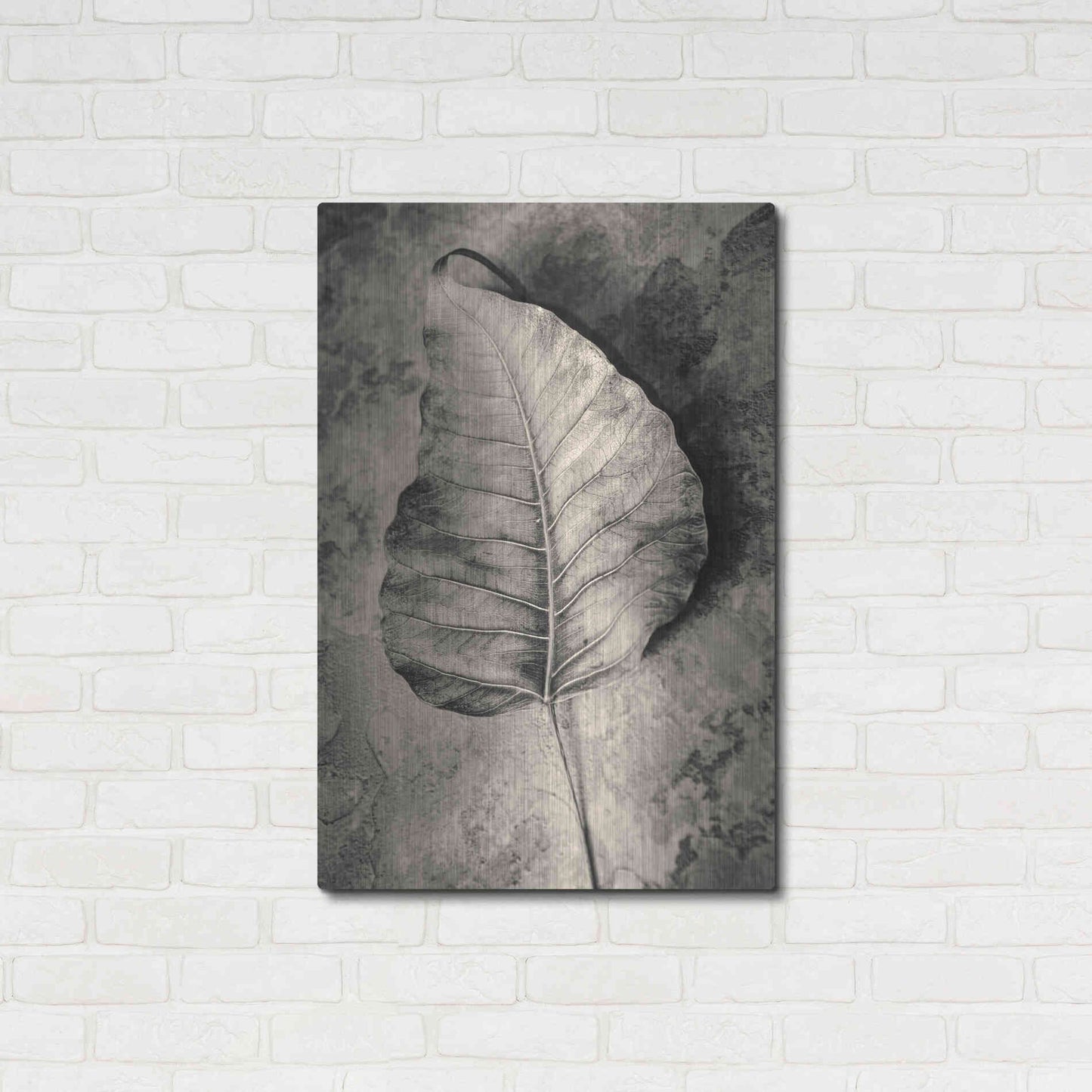Luxe Metal Art 'Dried Leaf' by Incado, Metal Wall Art,24x36