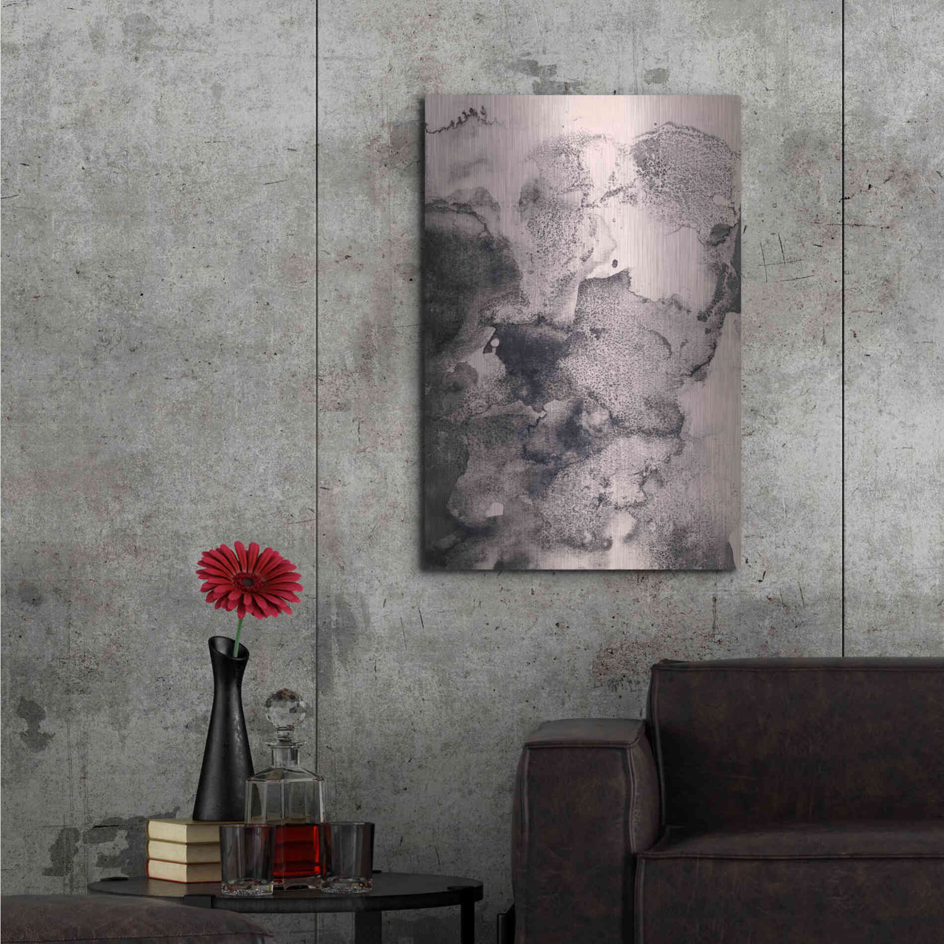 Luxe Metal Art 'Dusty Rose' by Incado, Metal Wall Art,24x36