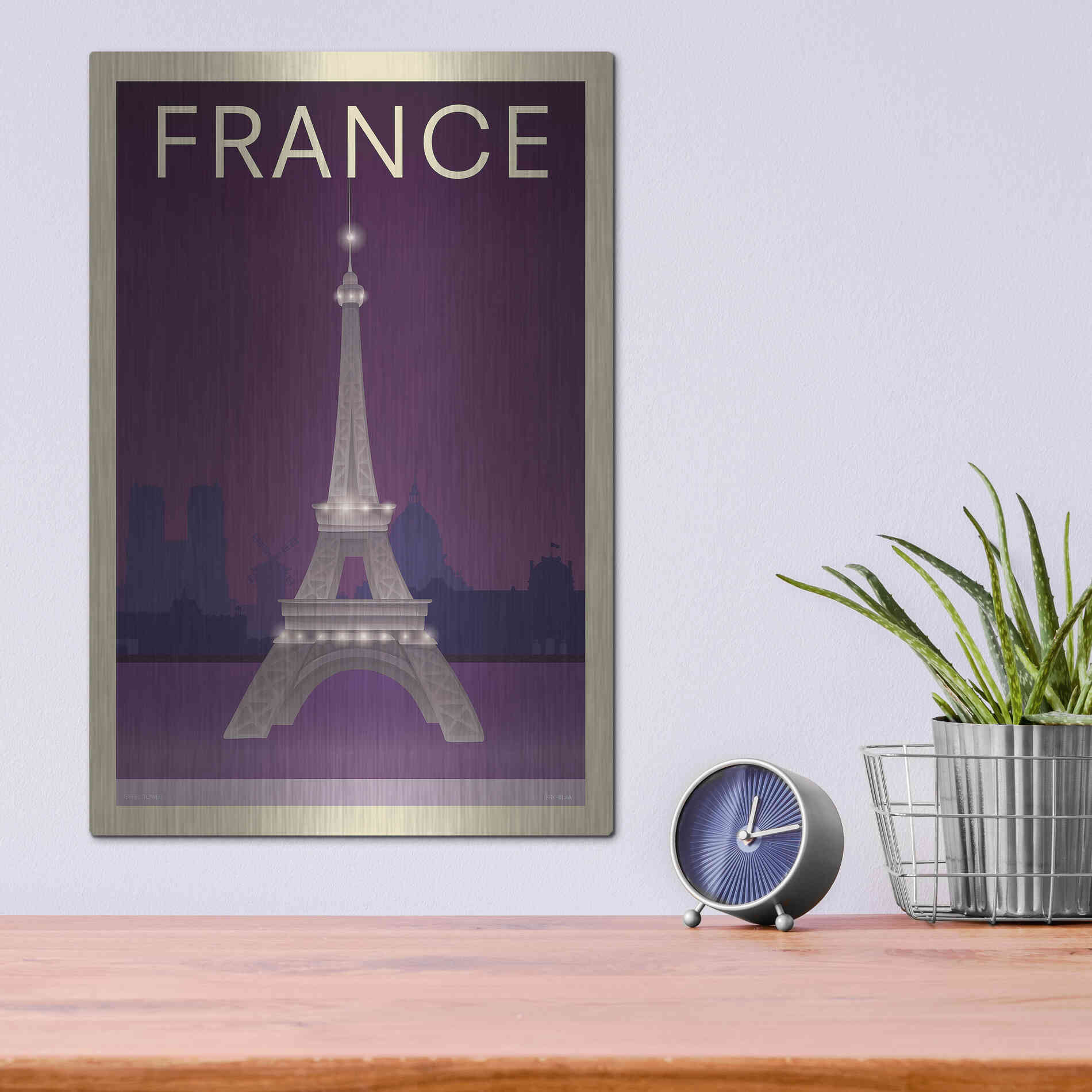 Luxe Metal Art 'Eiffel Tower' by Incado, Metal Wall Art,12x16