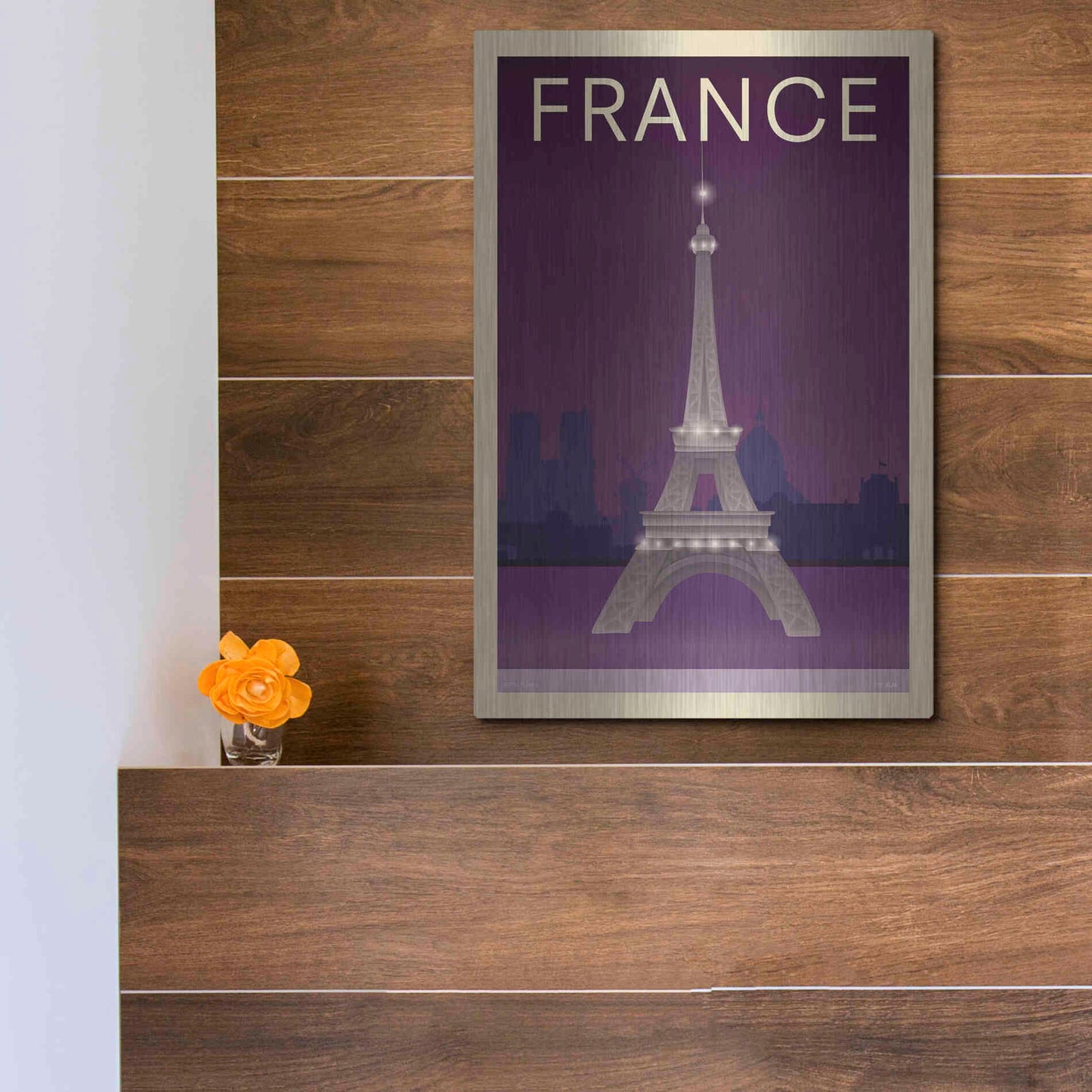 Luxe Metal Art 'Eiffel Tower' by Incado, Metal Wall Art,12x16