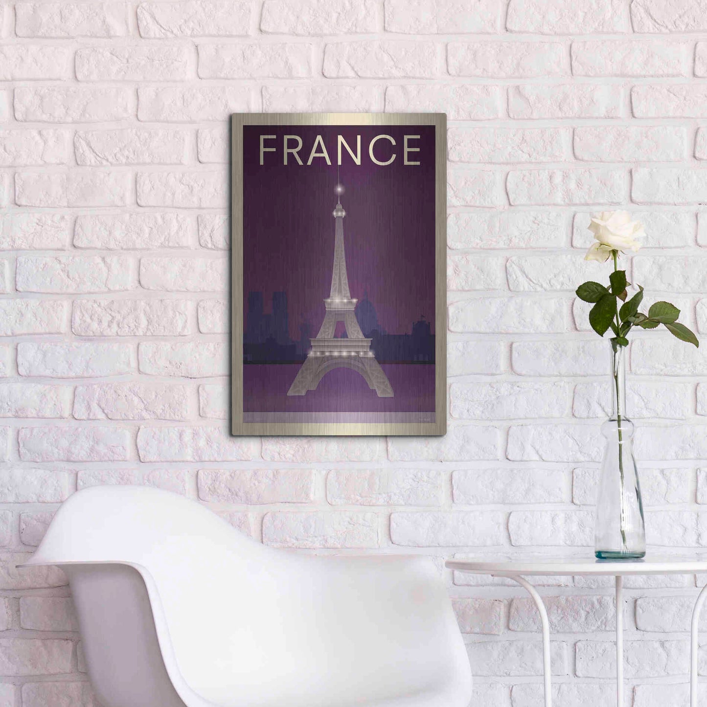 Luxe Metal Art 'Eiffel Tower' by Incado, Metal Wall Art,16x24