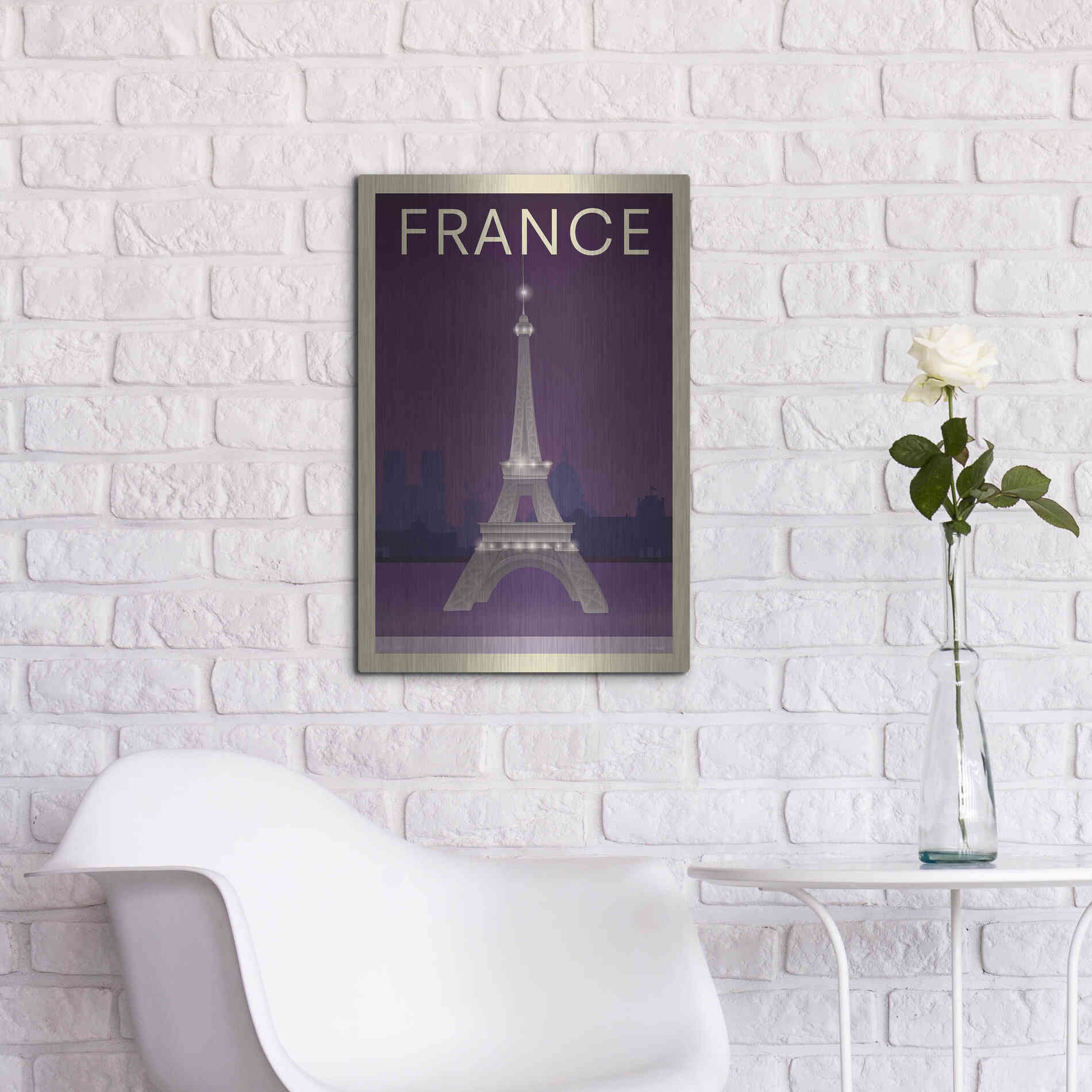 Luxe Metal Art 'Eiffel Tower' by Incado, Metal Wall Art,16x24