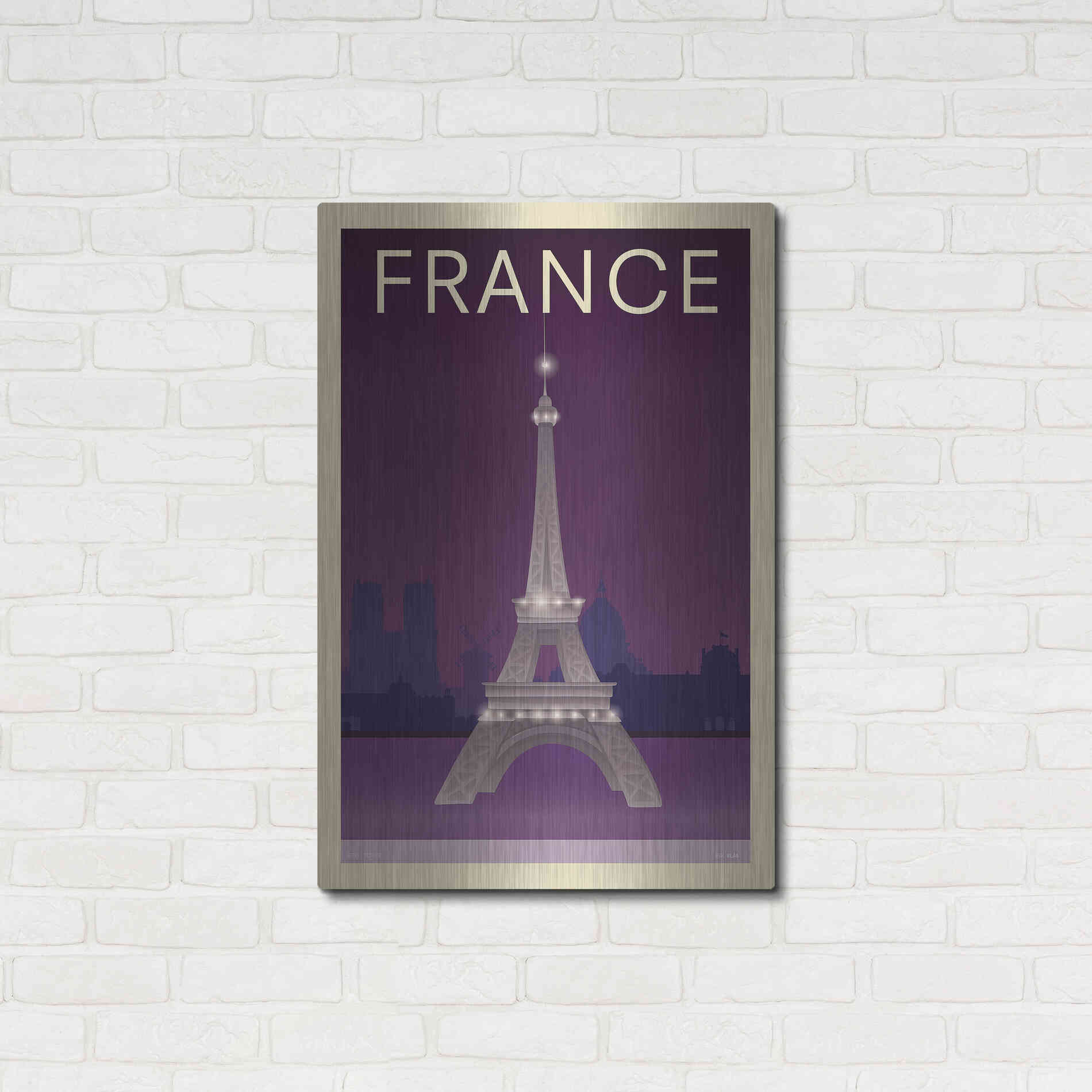 Luxe Metal Art 'Eiffel Tower' by Incado, Metal Wall Art,24x36