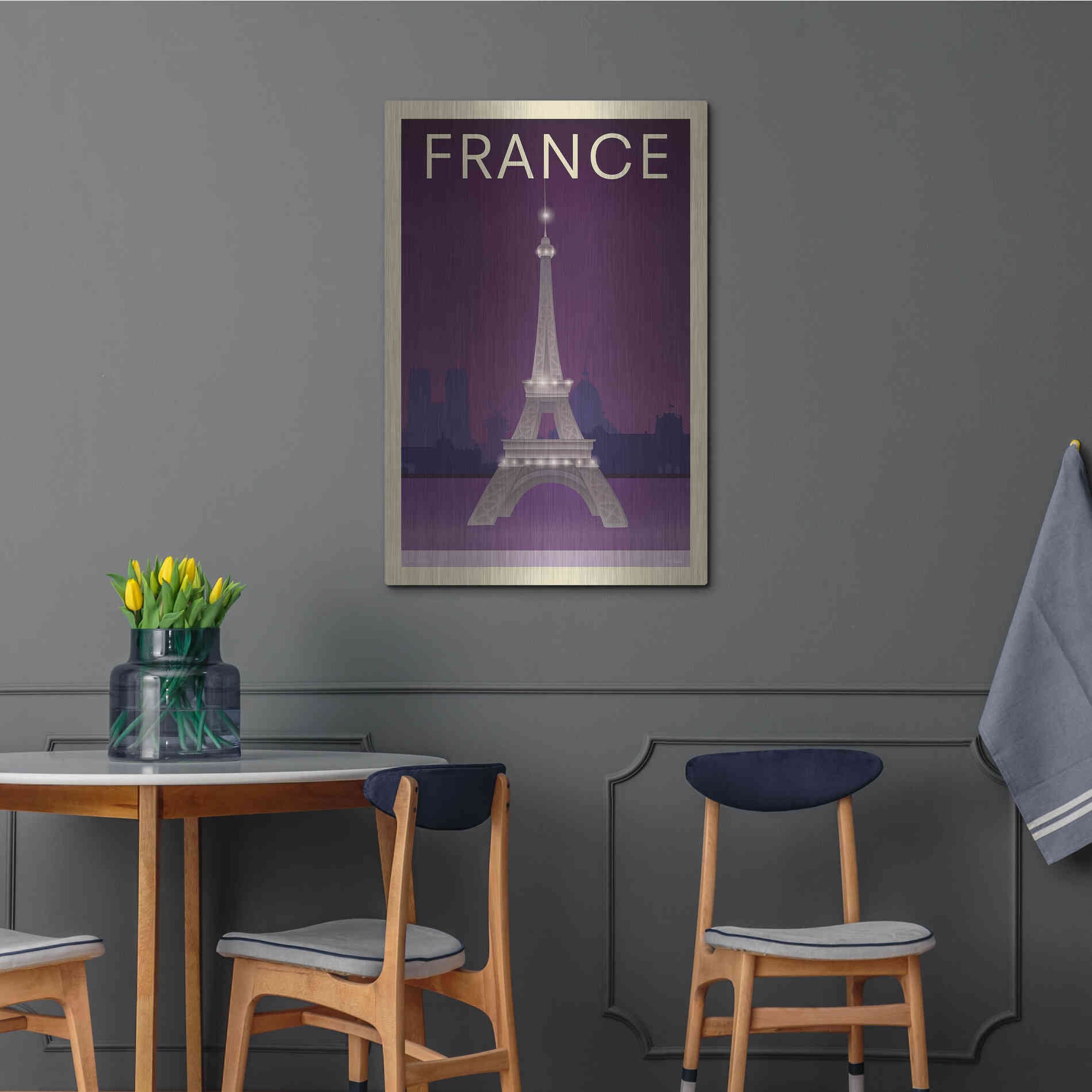 Luxe Metal Art 'Eiffel Tower' by Incado, Metal Wall Art,24x36