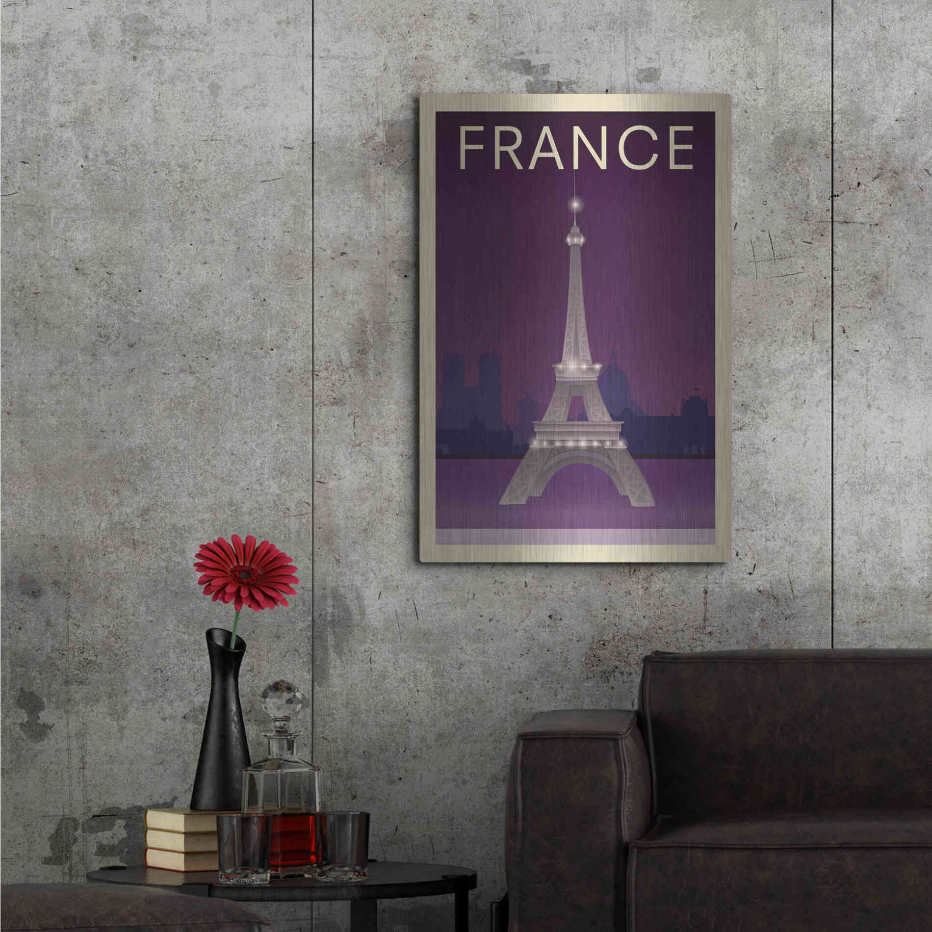 Luxe Metal Art 'Eiffel Tower' by Incado, Metal Wall Art,24x36