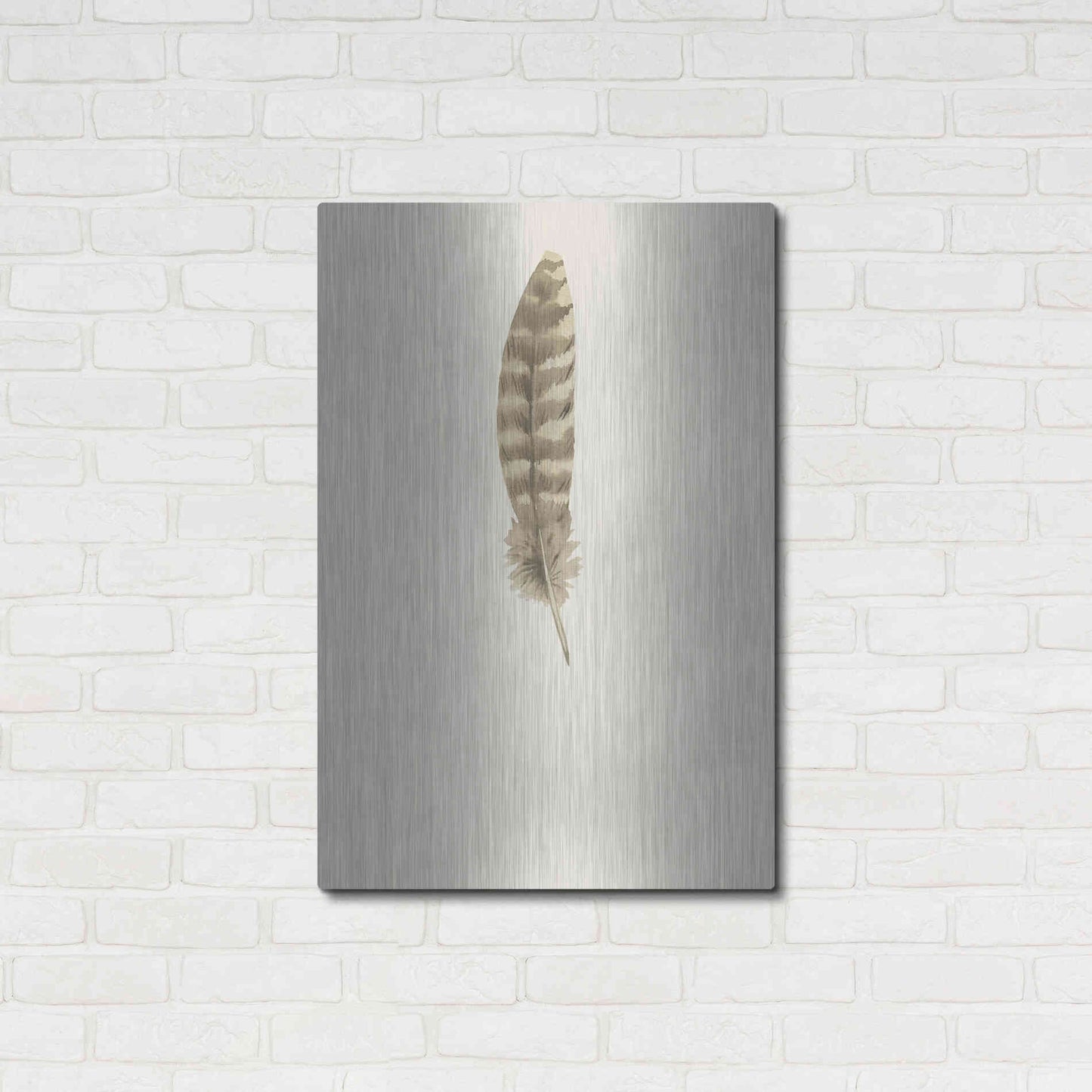 Luxe Metal Art 'Feather 7' by Incado, Metal Wall Art,24x36