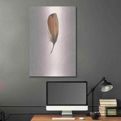 Luxe Metal Art 'Feather 8' by Incado, Metal Wall Art,24x36